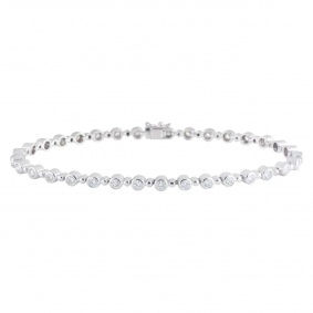 White Gold Diamond Line Bracelet White Gold Diamond Line Bracelet